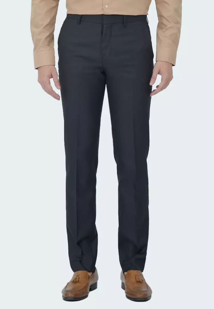 Johnwin - Celana Formal - Smart Pocket - Slim Fit - Polyester - Hitam - F.1027.010.110.C