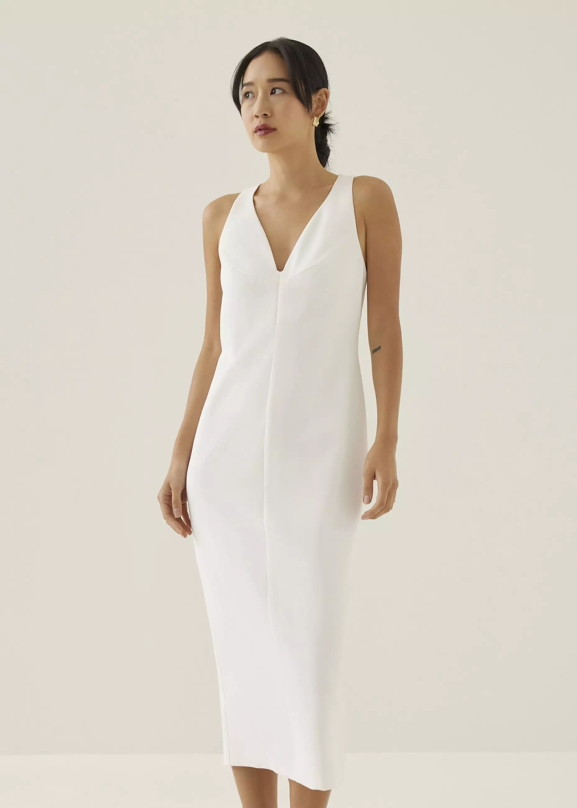 Jual Love, Bonito Dress Wanita - Cera Classic Column Midi Dress ...