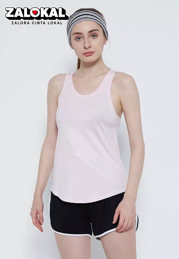 LSC03 YBC yoga sleeveless polos Td Active light pink