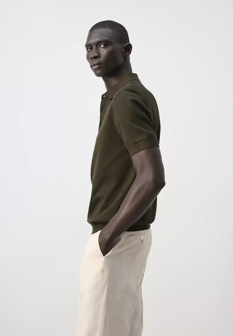 100% Cotton Fine-Knit Polo Shirt