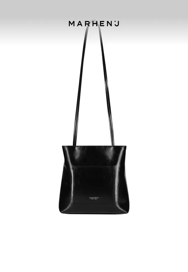 LOME Vegan Leather Shoulder Bag Black