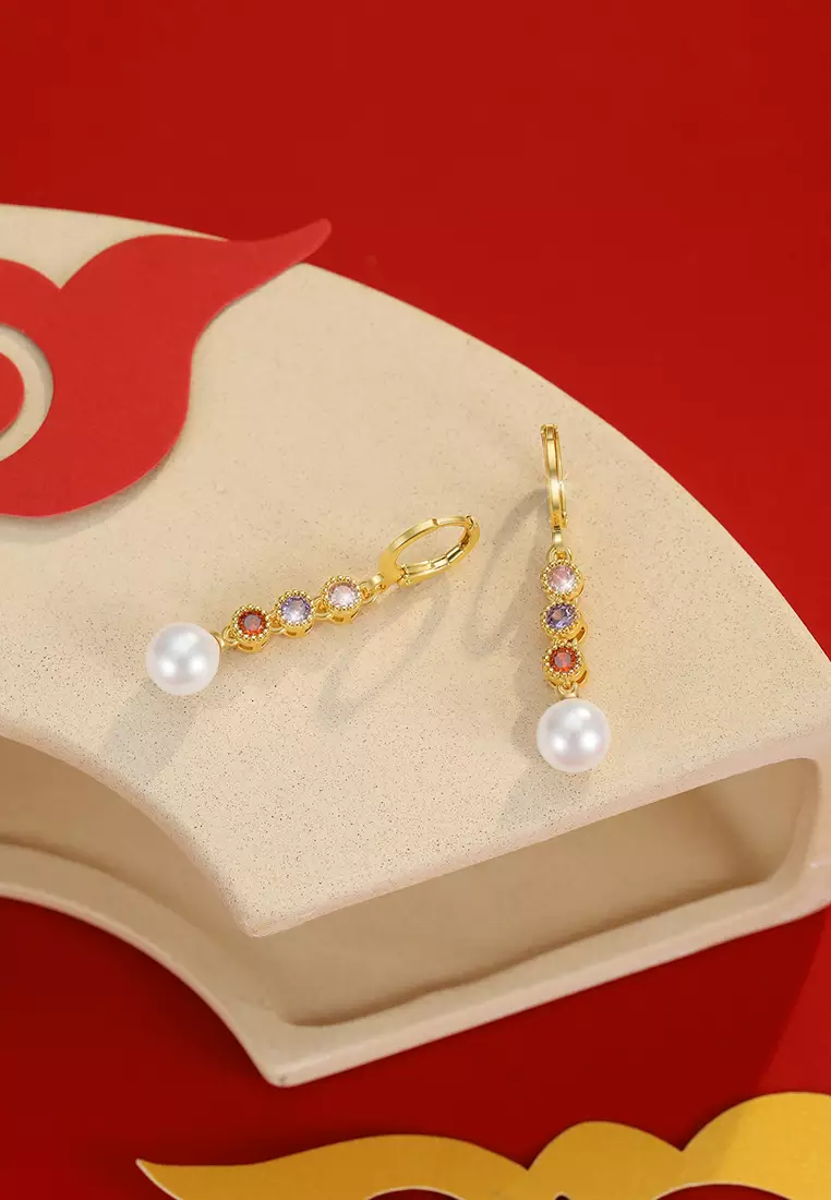 Anting Wanita Original Korea Zircon Pear Earrings Cewek Anting Cewek Anti Karat