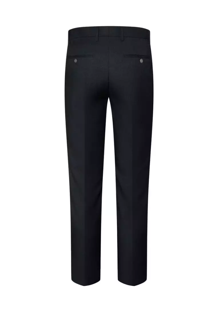 Teflon Smart Fit Twill Suit Pants with Elastic Waist Band