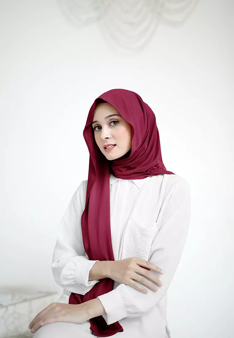 Cotton Bee - Pashmina Instan Freeya Curve Leher Jersey 