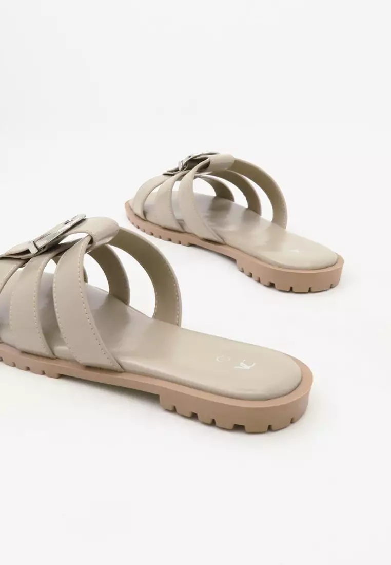 Slide On Flat Sandals