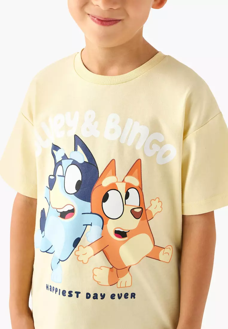 Babyshop Bluey Crew Neck Short Sleeves T-Shirt With Graphic Print