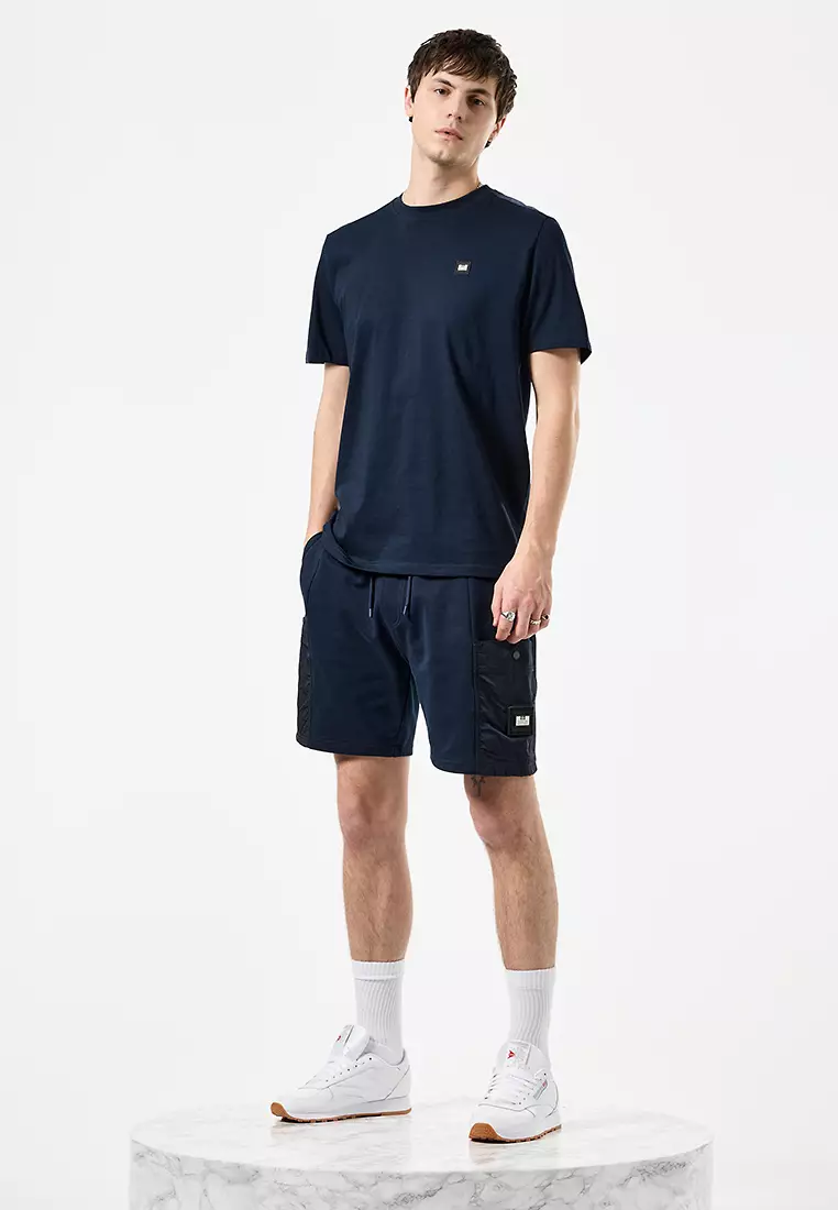 MENS NAVY GARCIA PARACHUTE OVERLAY TEE