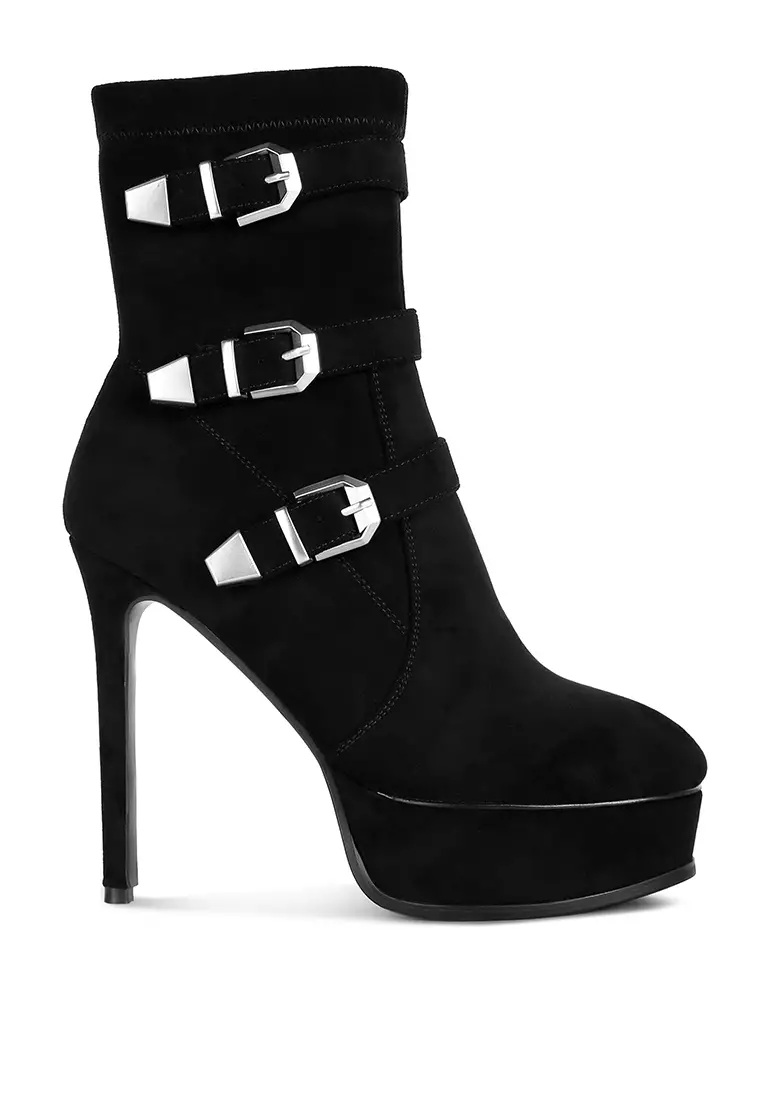 platform high heel ankle boots