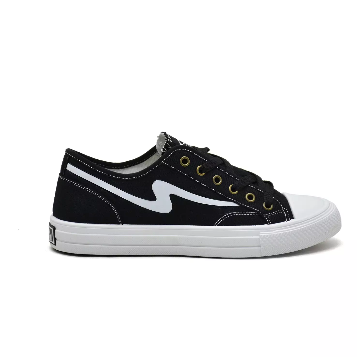Carvil Sepatu Pria Saga Low Black/White