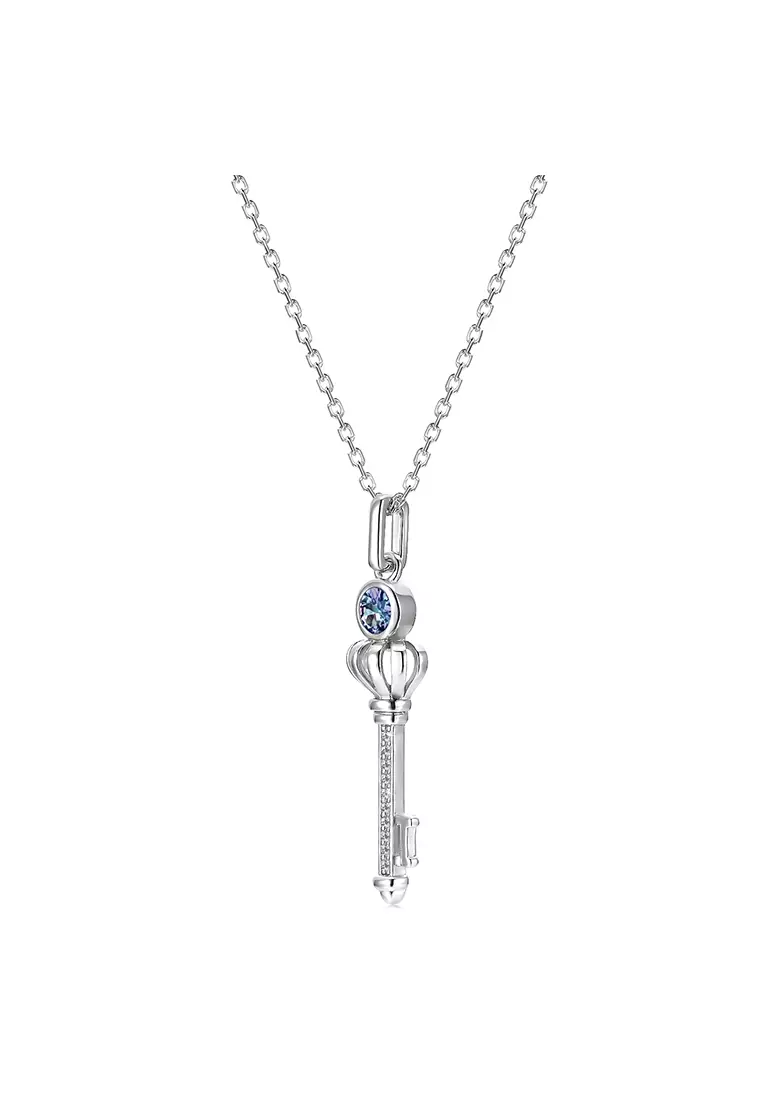 [ Alexandrite Collection ] Majestic Key Alexandrite Pendant Silver S925 WG - Kalung by Her Jewellery