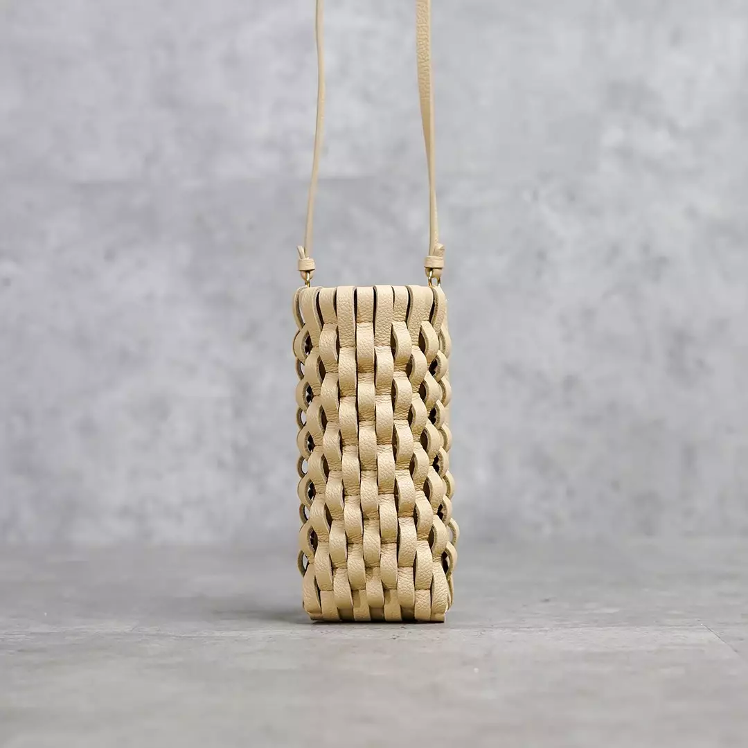 Tas POLENE ONDA BEIGE PHONE BAG WITH CARD SLOT 100% ORIGINAL