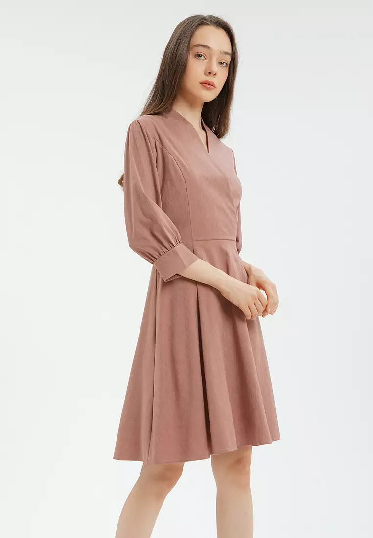 Minimal Dress Noyla Mahogany