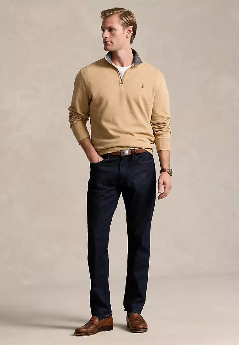 Luxury Jersey Quarter-Zip Pullover