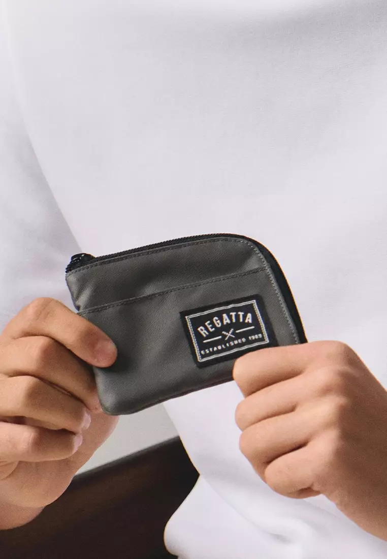 Coin Purse With Woven Label