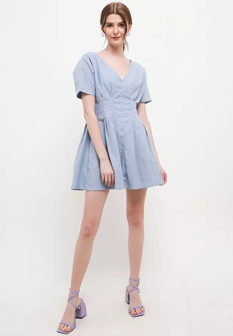 Midi Drape Sleeve Dress