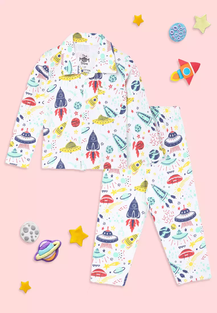 Baby And Kids Pajama Nightsuit Set - Tour to the Space