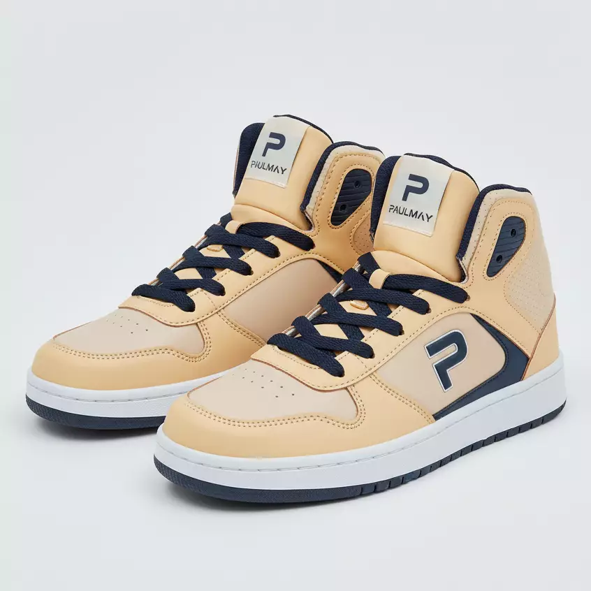 PAULMAY - Sepatu Sneakers Pria Lisbon High - Wheat Navy