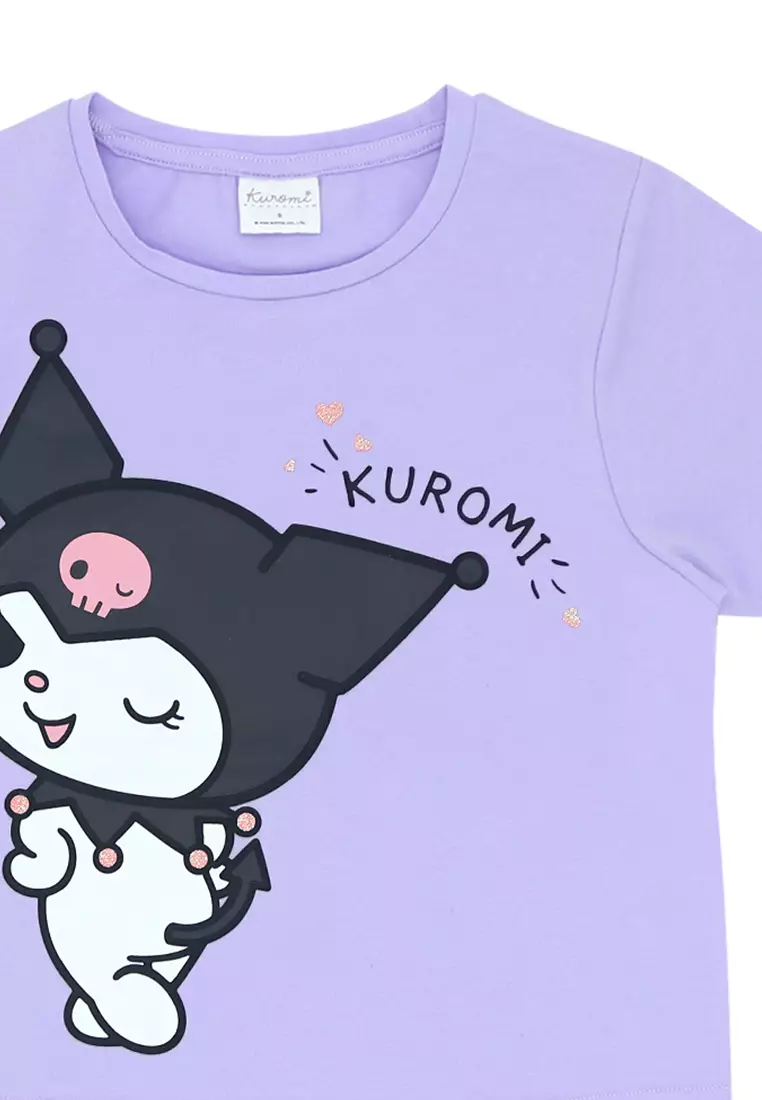 Girls Licensed Graphic Oversize T-Shirt "Kuromi Wink"