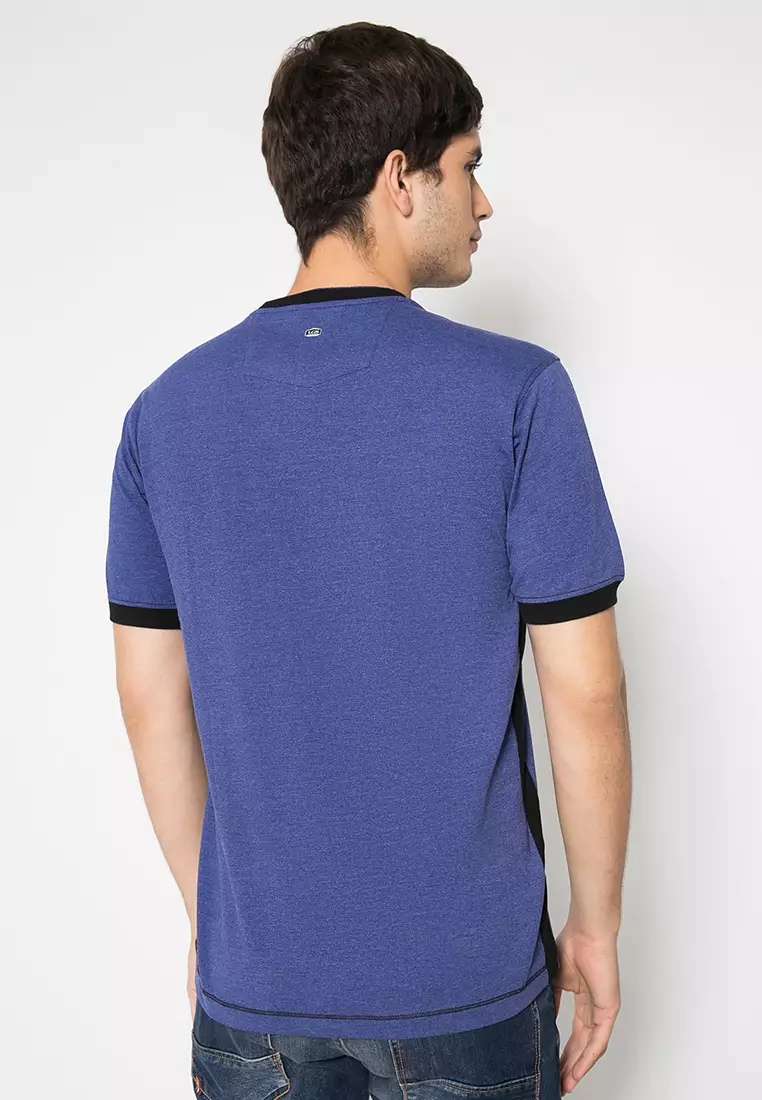 LGS - Kaos Casual Pria - Polos - Biru - Slim Fit - JTS.322.M2855F.01.C