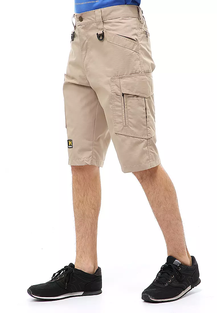 Rishham Short Pants Celana Pendek Kasual Pria Anti Gesek Material Cotton ORIGINAL - Cream