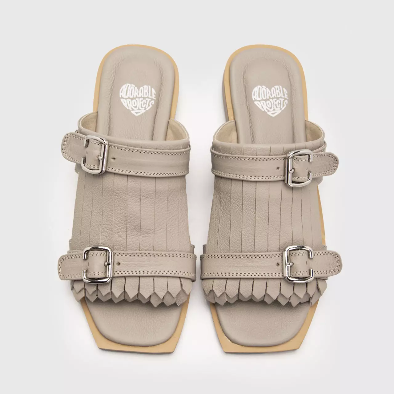 Glisa Sandals Genuine Leather Grey