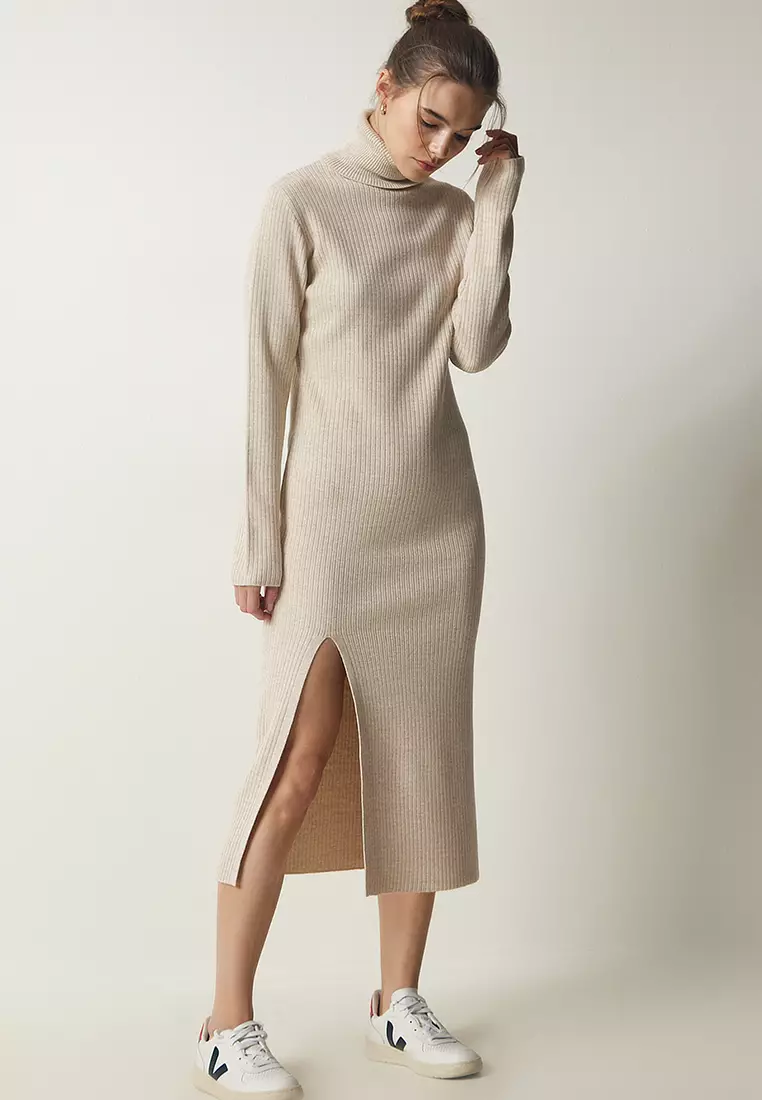 Summer Dresses Dress With White Turtleneck Underneath Black And