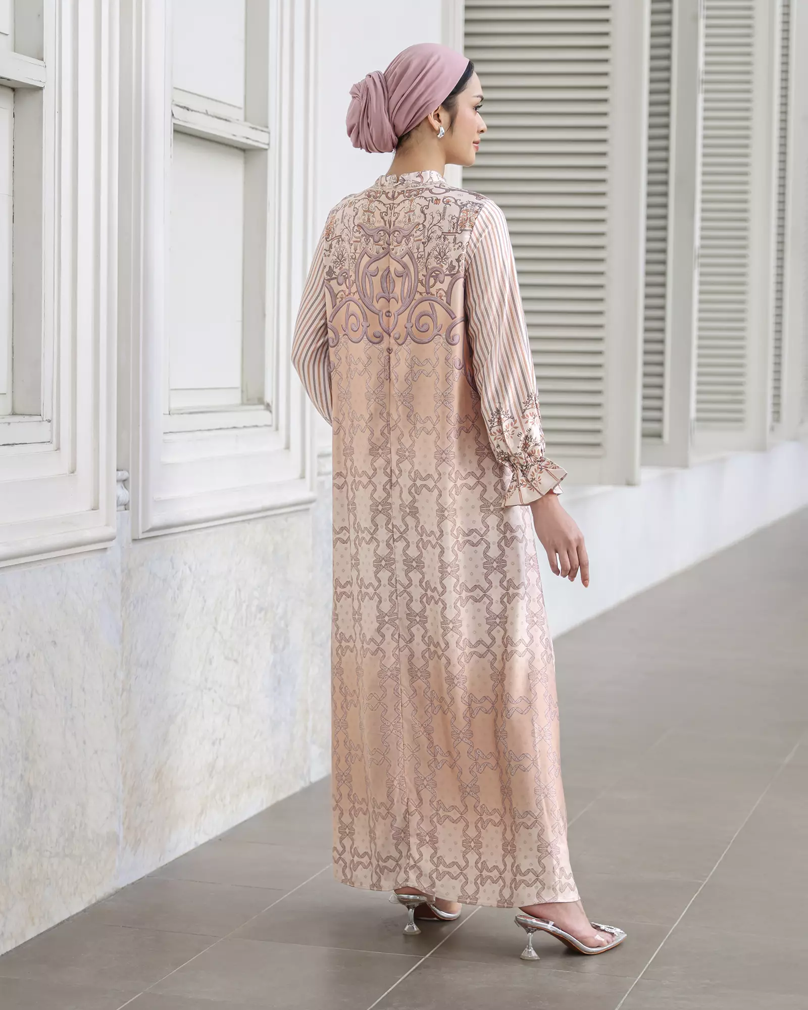 Geulis.id ARUMAYA DRESS / MAXY DRESS / BAJU LEBARAN - DUSTYPEACH