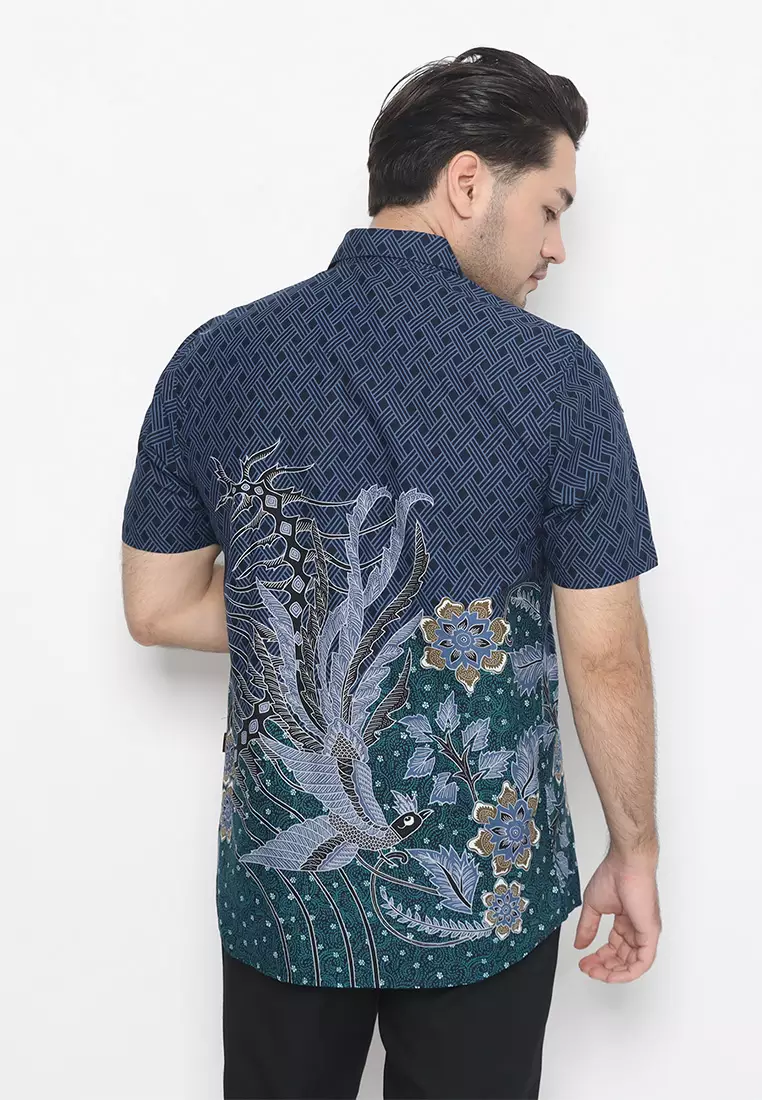 My Aksa batik Pria Kemeja Pendek Owen Osella