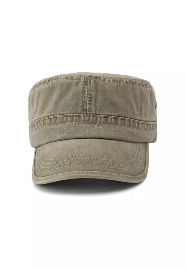 Buy Kings Collection Khaki Japanese Flat Top Military Hat KCHT2440