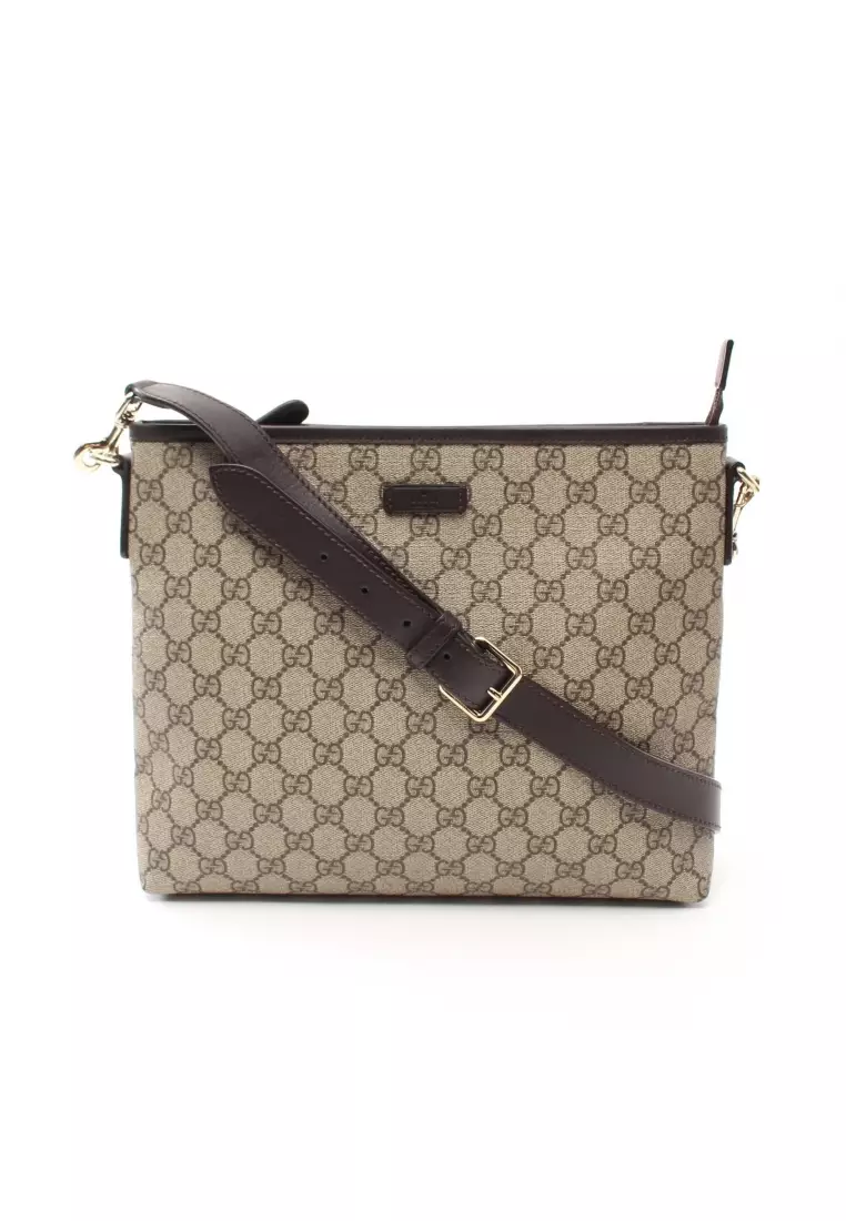 Gucci Pre-loved GUCCI GG Supreme Shoulder bag PVC leather beige Dark brown  2023 | Buy Gucci Online | ZALORA Hong Kong
