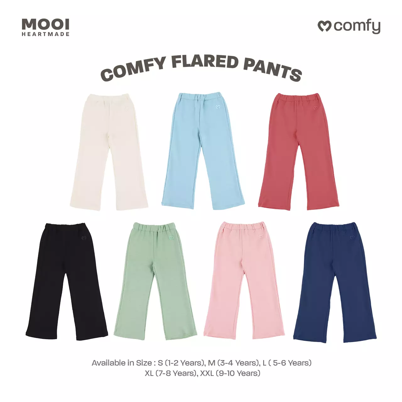 Mooi Celana Panjang Anak Perempuan Comfy Flared Pants - Steel Navy