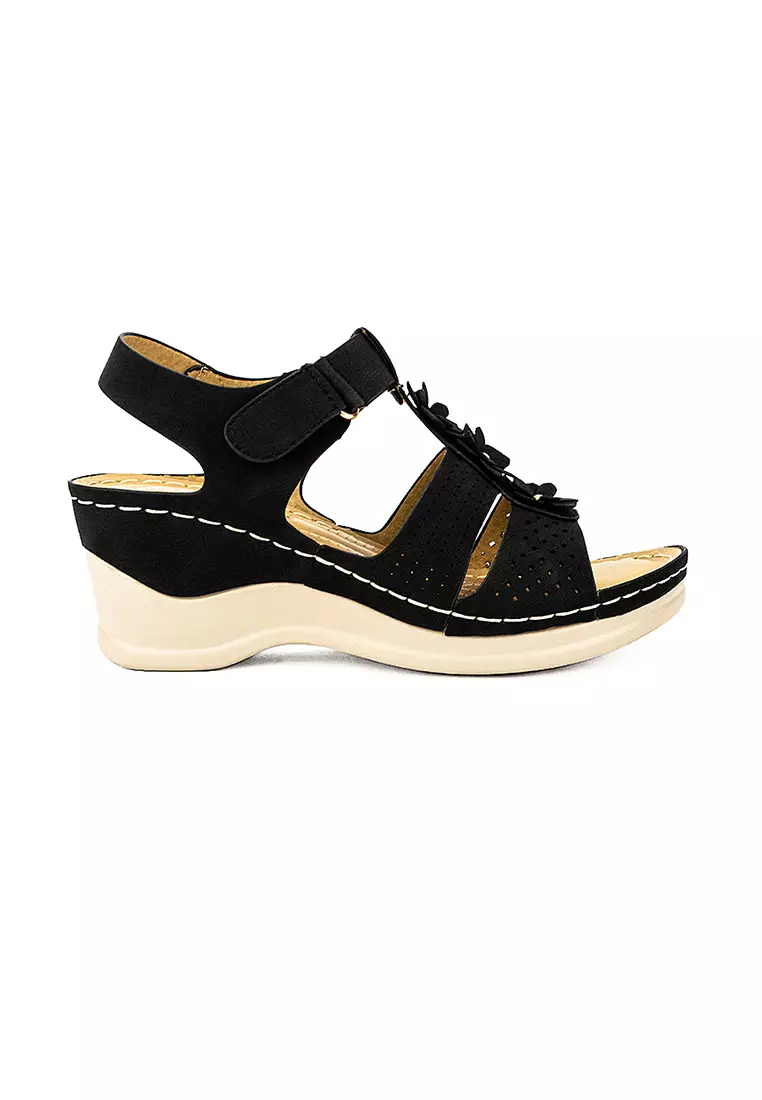Discount on Mario D' boro Runway  shoes - SKU: Women's Wedge Sandals LW 25588 Black