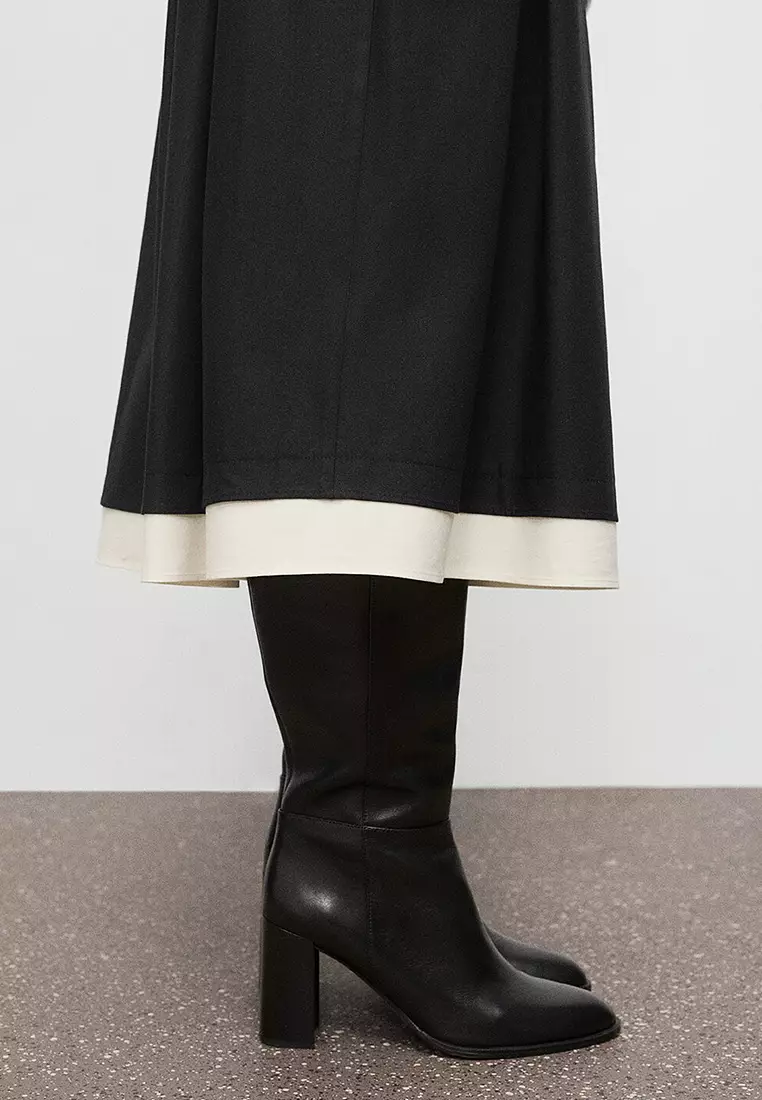 Combined Pleated Skirt