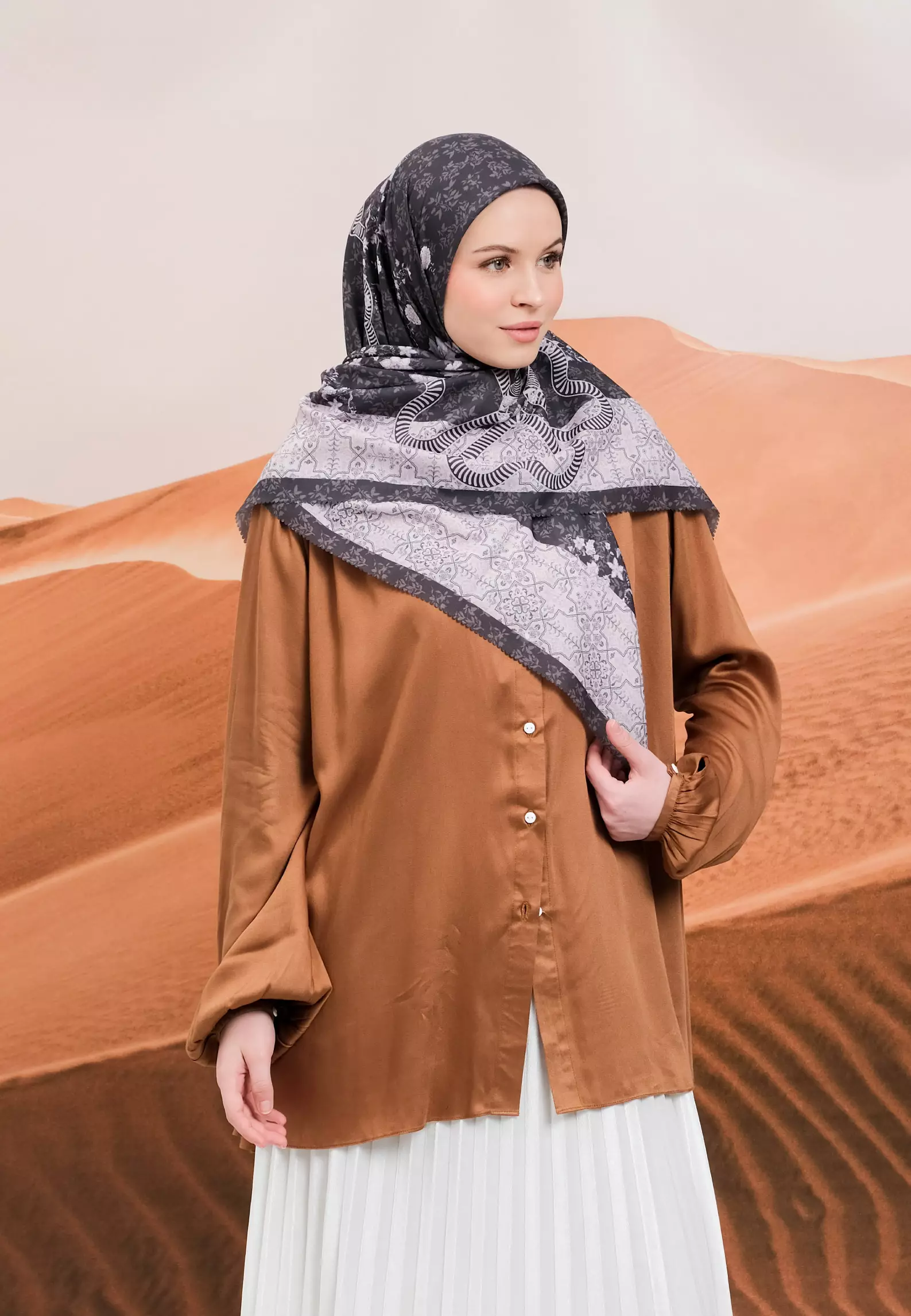 Rocha Printed Scarf | Hijab Segi Empat Motif