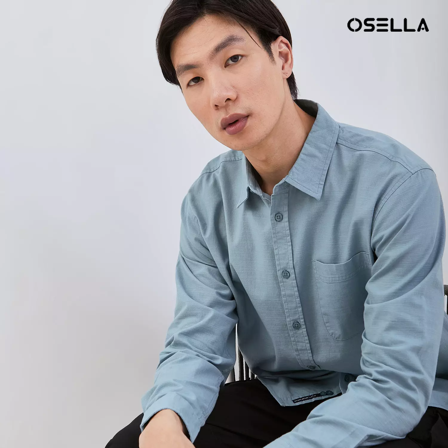 [NEW] Osella Essential Basic Long Sleeve Shirt 20374012 | Kemeja Lengan Panjang Pria