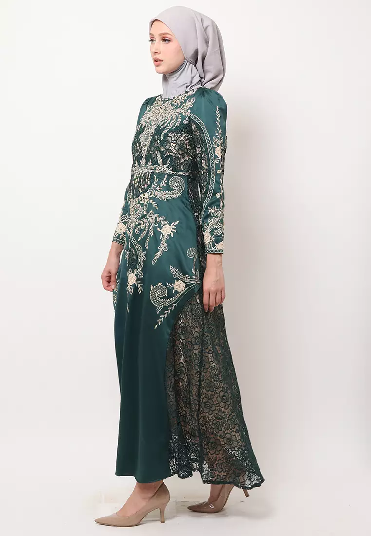 Bibiq Gamis Brokat Satin