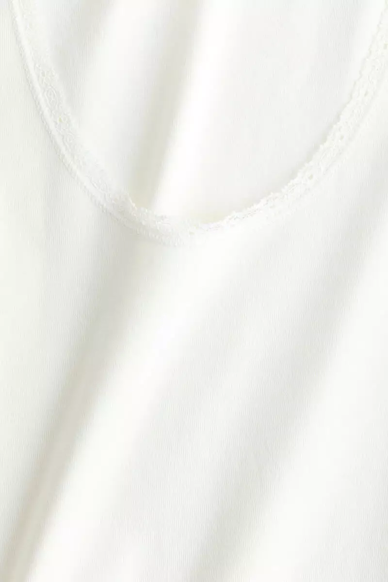 Lace-trimmed vest top