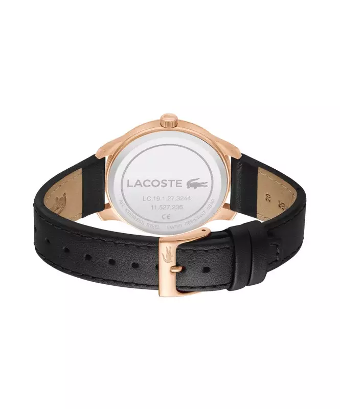 Lacoste Lisbon Black Leather Strap