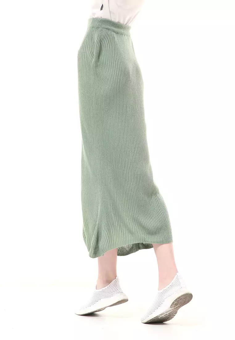 Deliana Rok Rajut Kancing Bawahan Wanita Premium Quality - Mint