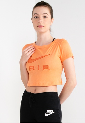 Nike orange Short Sleeve Air Crop Top BC38FAAB27C8C2GS_1