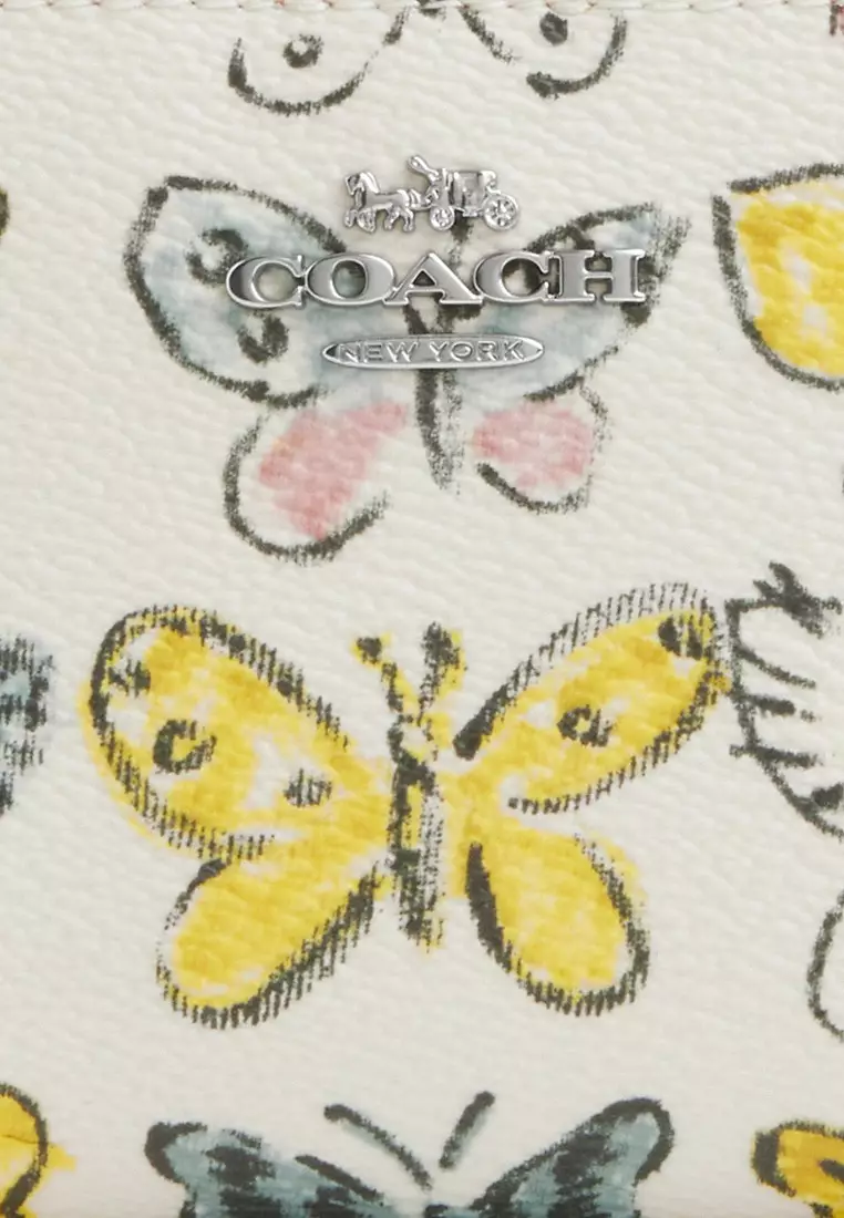 網上選購 Coach Snap Wallet With Butterfly Print - White 2025 系列 | ZALORA香港