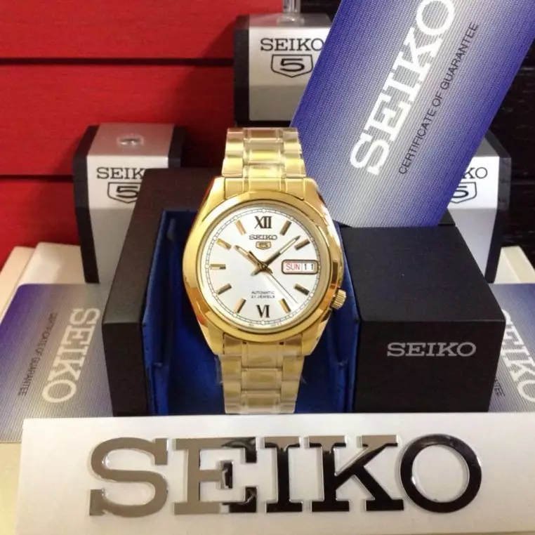 Seiko5 SNKL58K1 rantai kuning cowok
