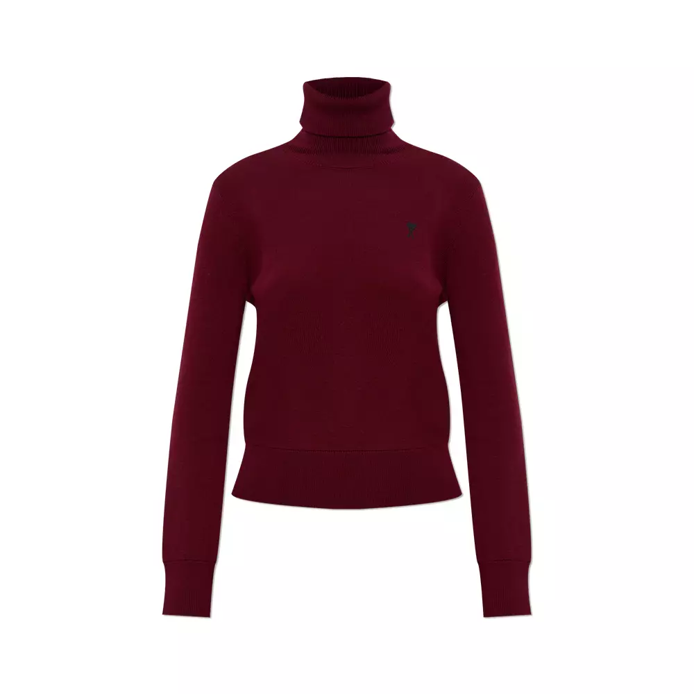 Jual AMI Paris Ami De Coeur Turtle Neck Knit Sweater Cerise