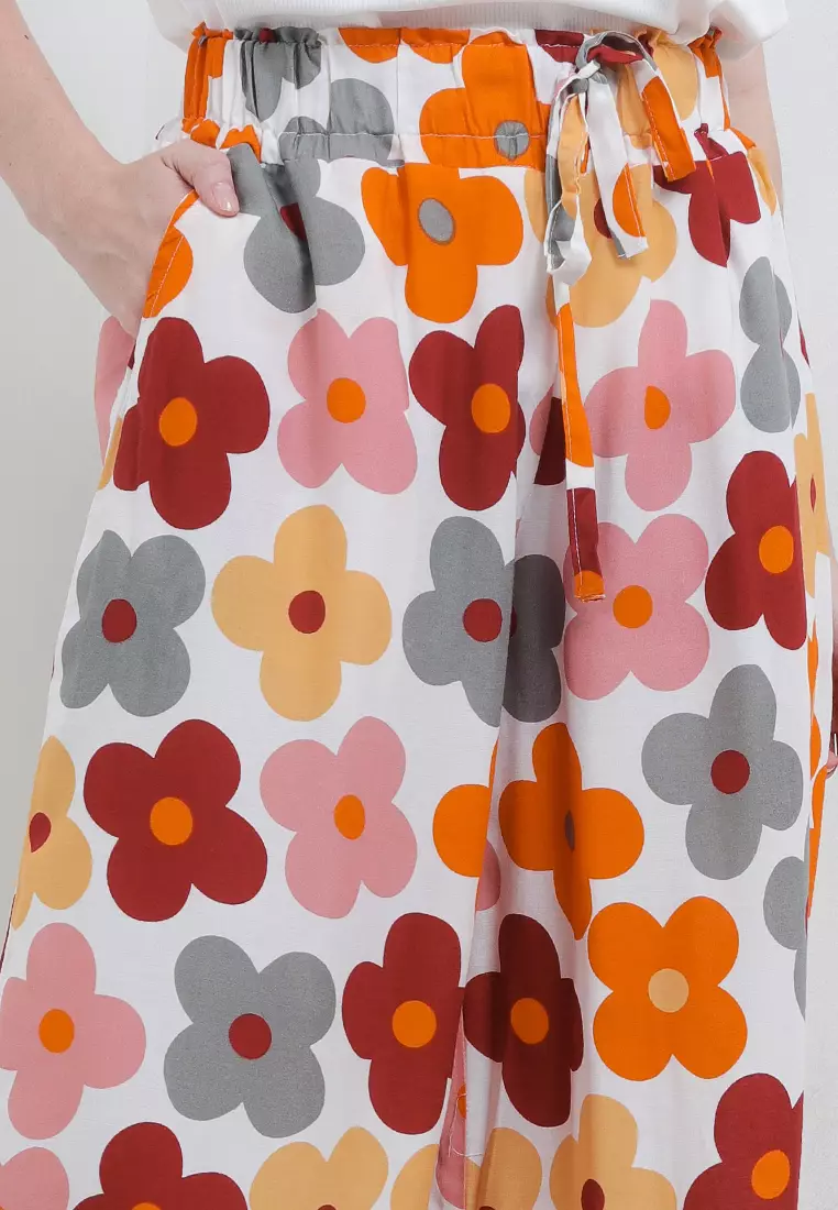 Celana Panjang Kulot Motif Bunga