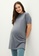 LC WAIKIKI grey Crew Neck Slogan Printed Short Sleeve Maternity Tunic 68F90AAE3D9551GS_1
