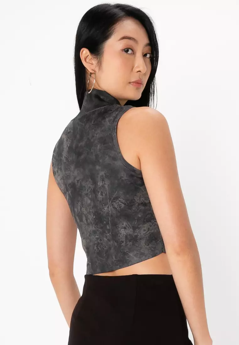 ZARA Sleeveless Mock Neck Crop Top 2025 | Buy ZARA Online
