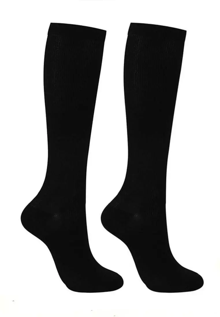 Arabella Kaos Kaki Olahraga Sport Unisex Compression Socks Size L/XL Material Cotton ORIGINAL - Black