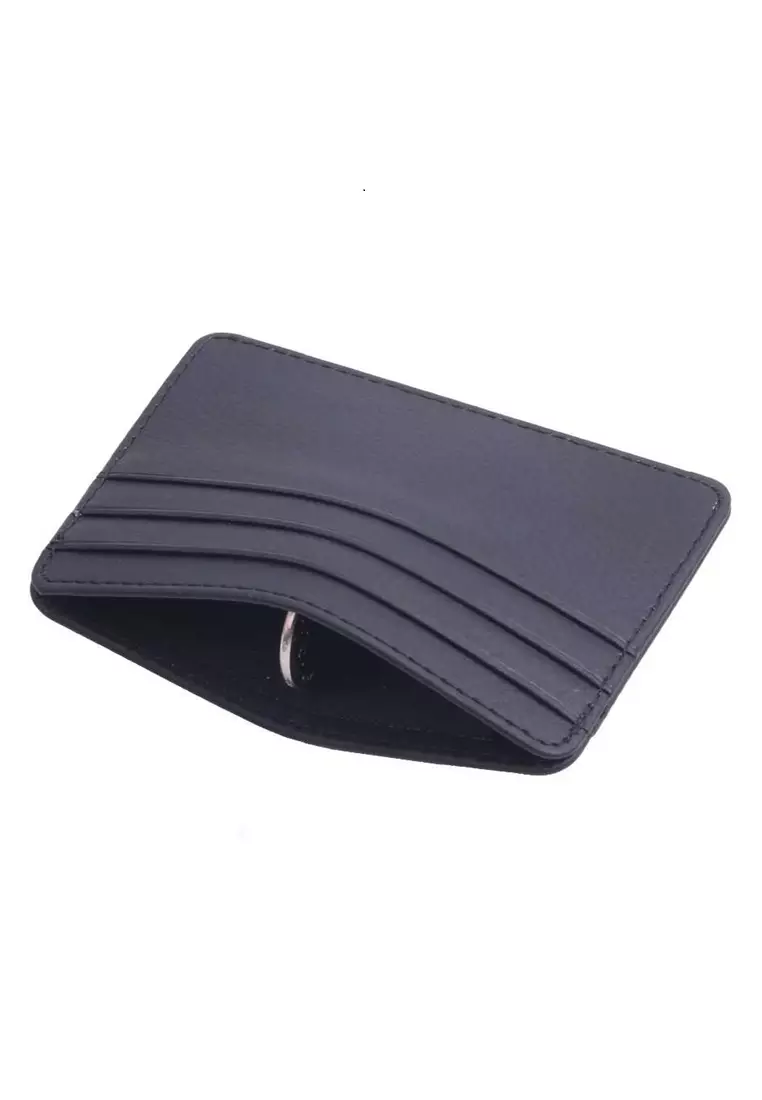 Zackly Dompet Kartu ID Card Holder Handmade Minimalist Slim Design Material Leather Kulit ORIGINAL - Black