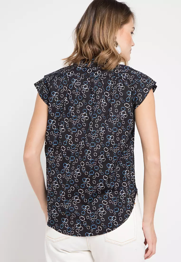 Aspen Blouse In Black Print