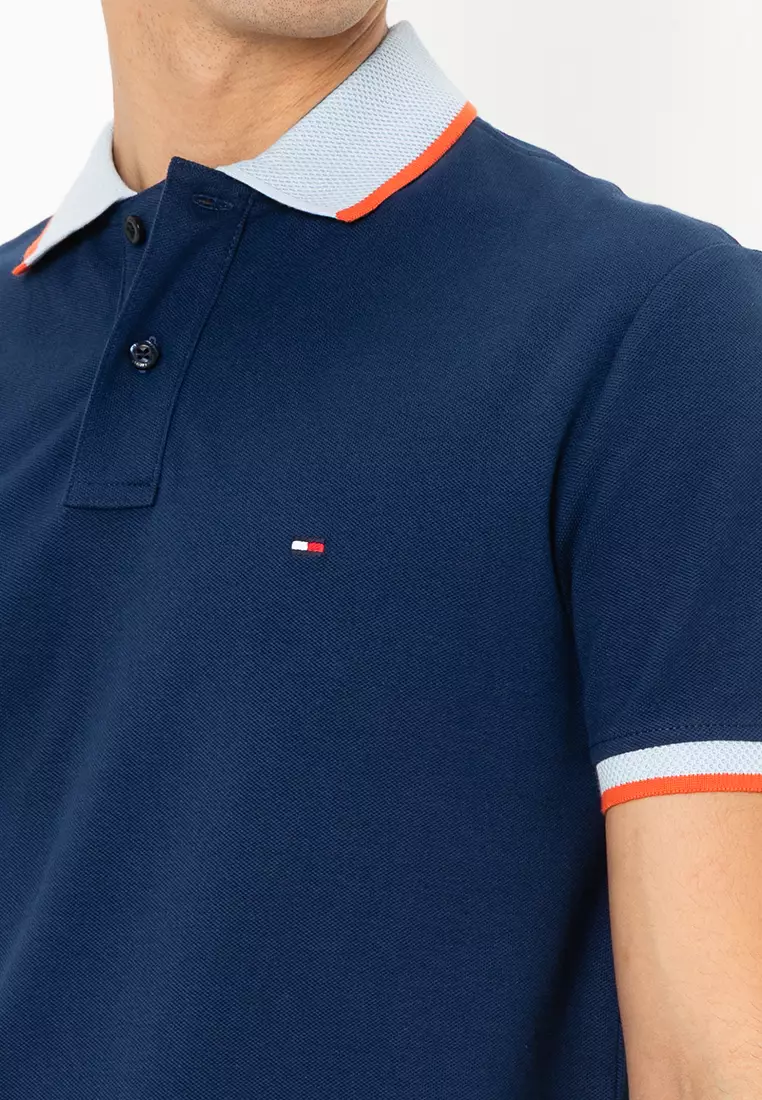 Contrast Collar Cuff Polo Shirt - Tommy Mainline